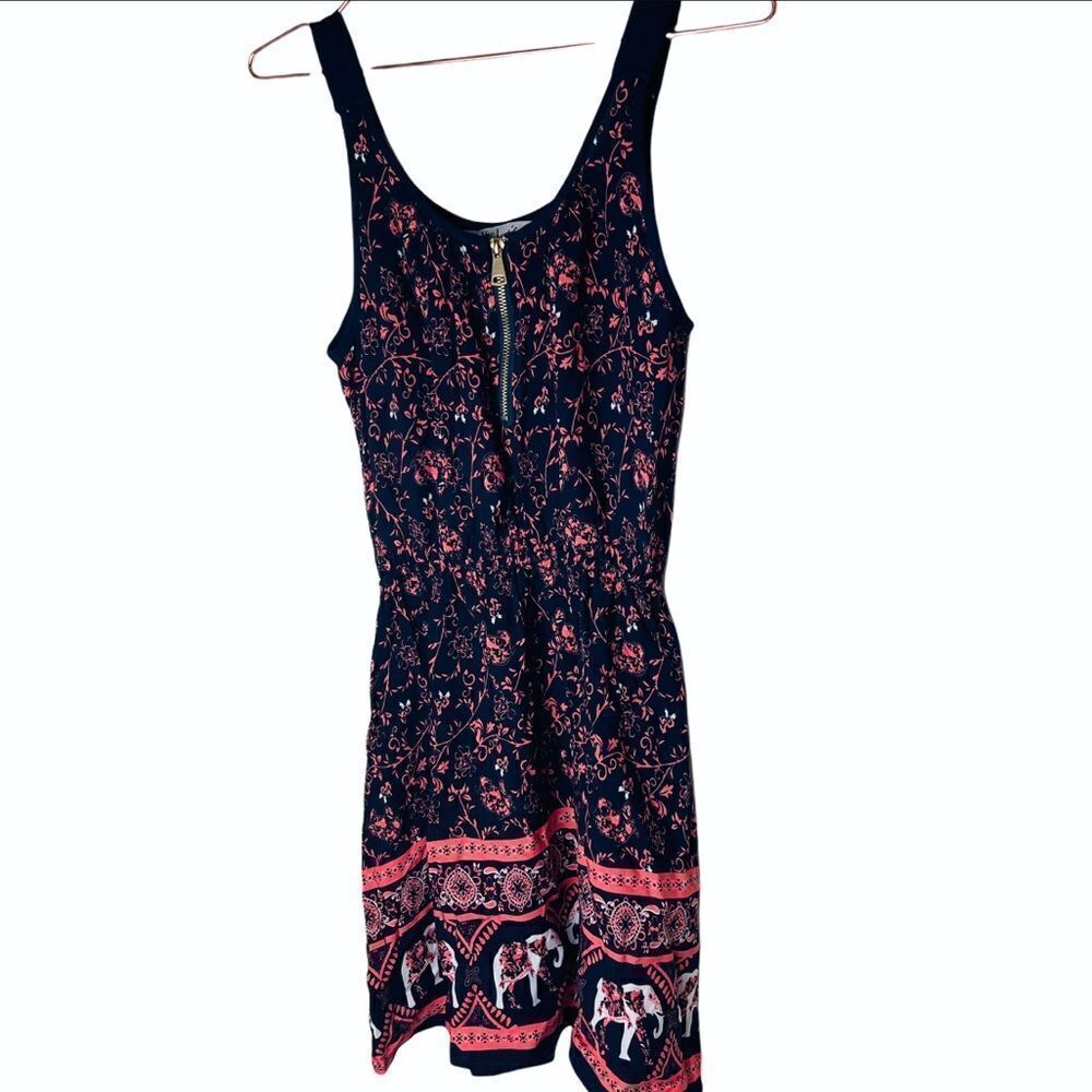 EUC ANGL J for Justify Printed Zipper Dress